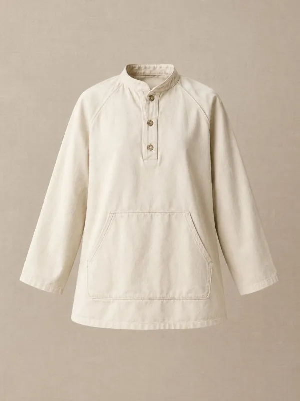 Potting Smock in Ecru — front view