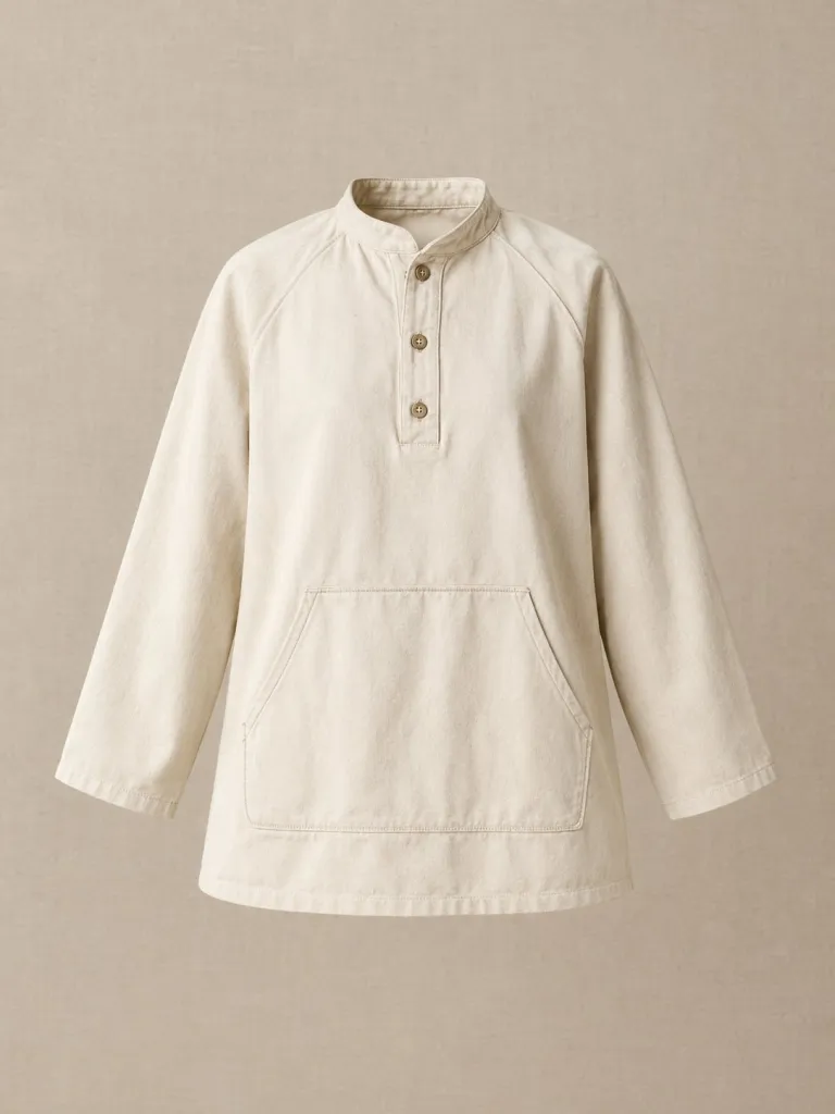 Potting Smock in Ecru — front view