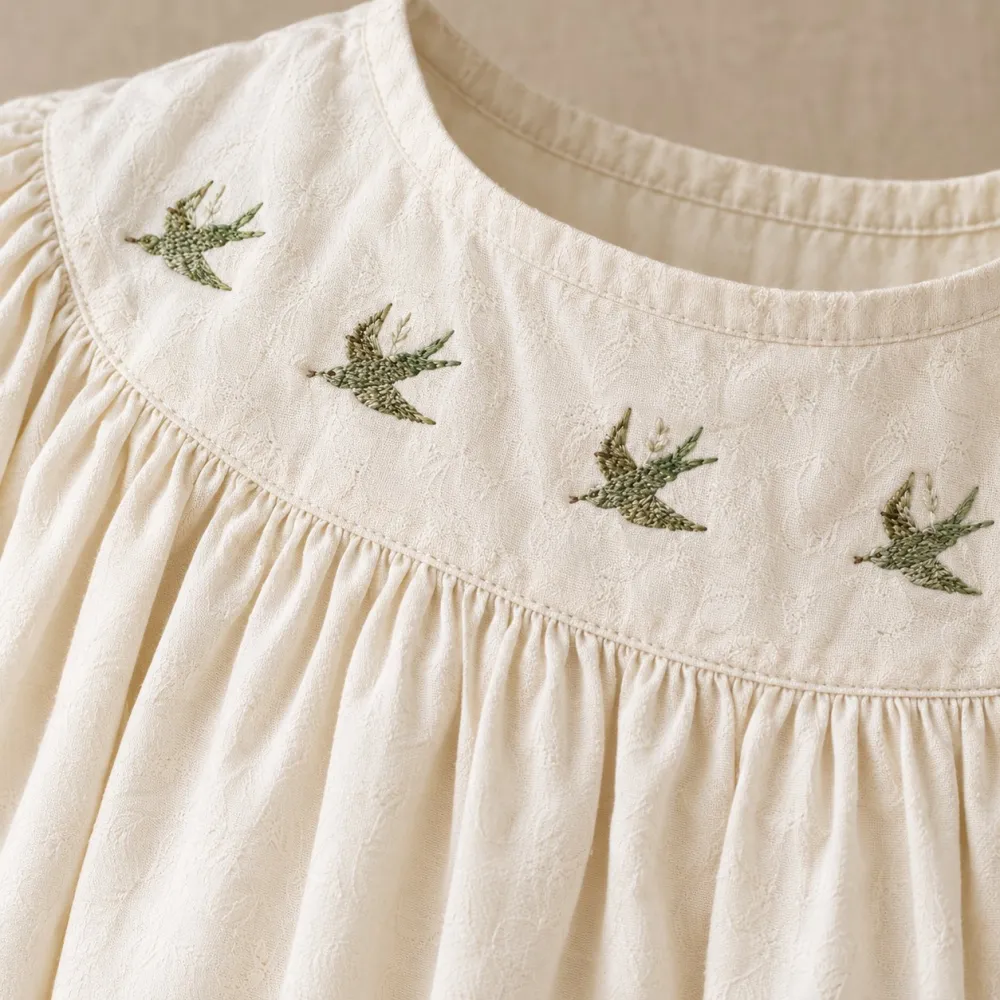 Birdsong Smock Top — Detail