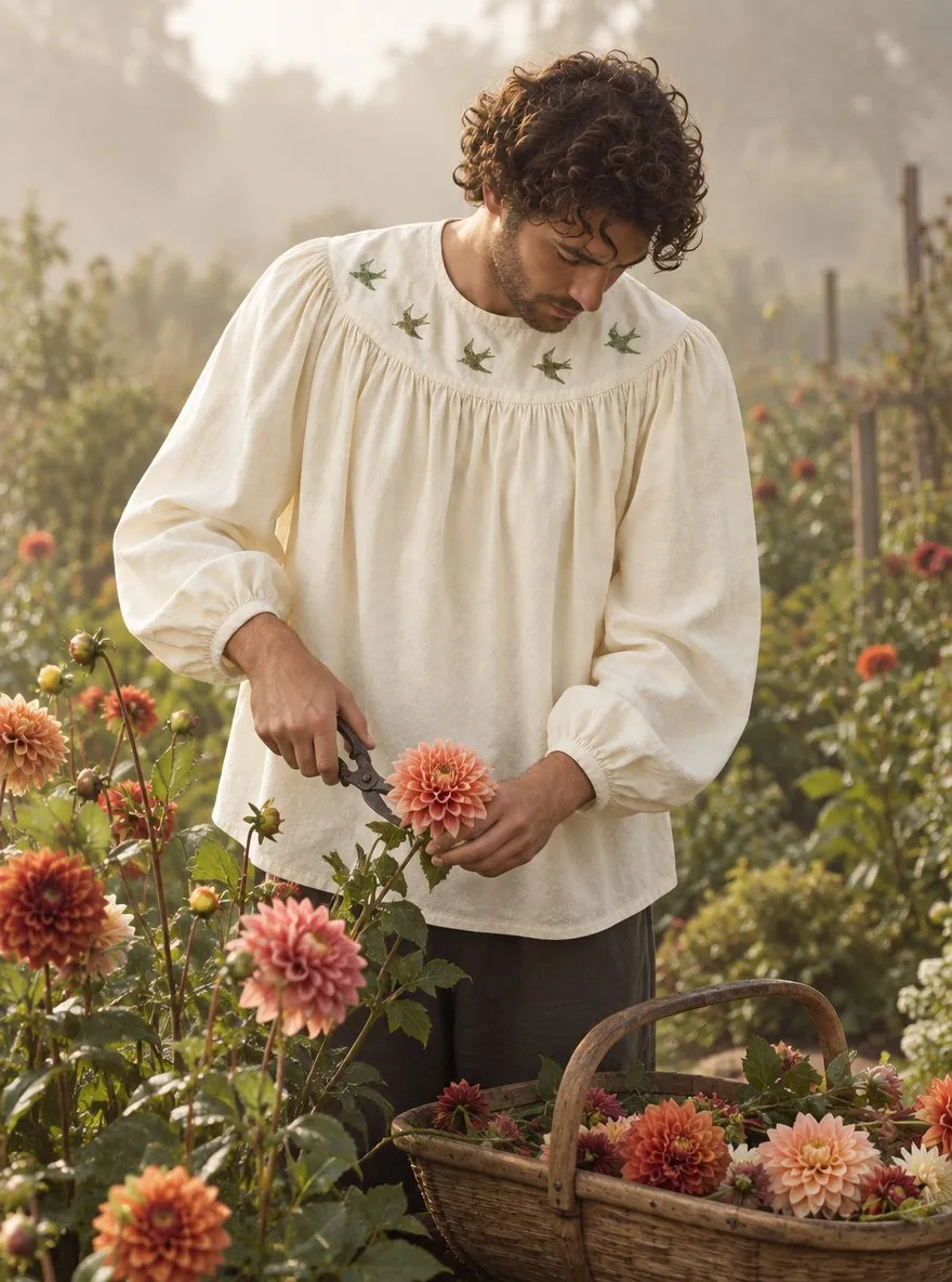 Birdsong Smock Top — Worn in the garden