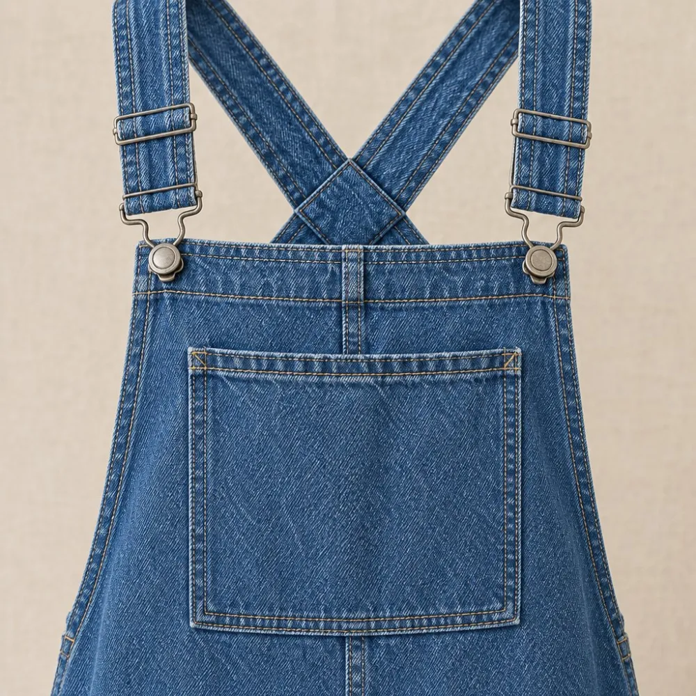 Cross-Back Pinafore Smock — Detail
