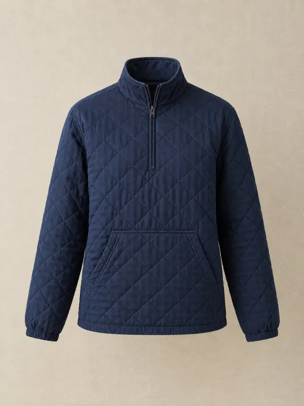 Dusk Quilted Smock in Ink Navy — front view