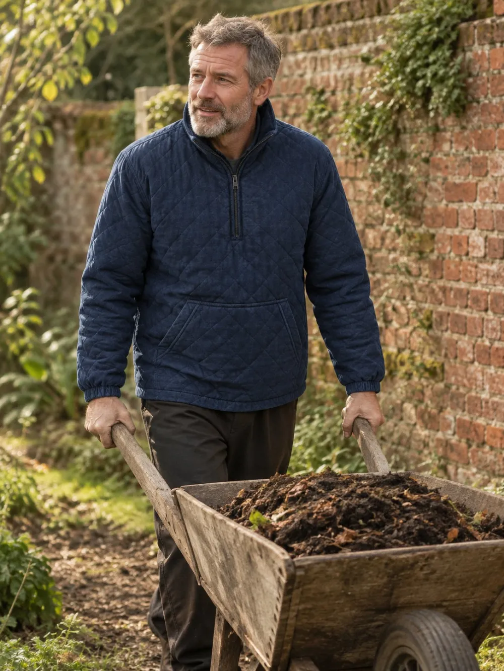 Dusk Quilted Smock — Worn in the garden
