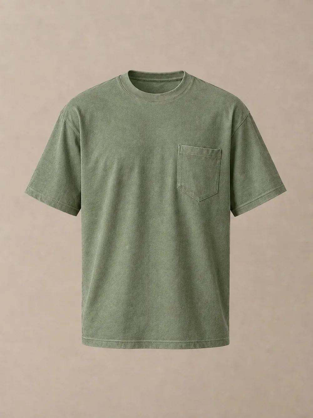 Row Marker Pocket Tee — Moss