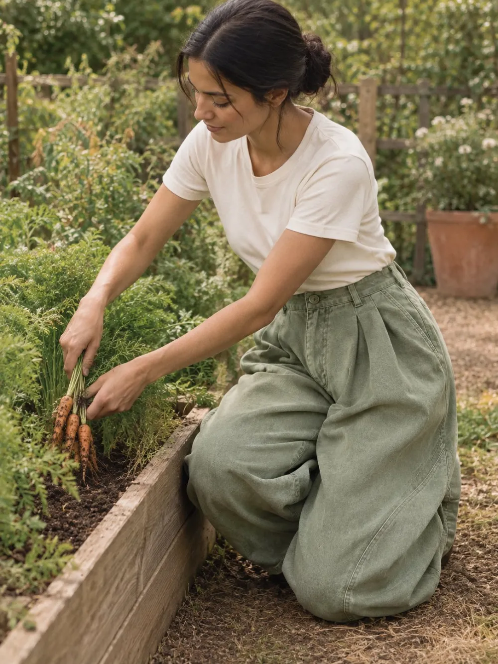 Balloon Trousers — Worn in the garden