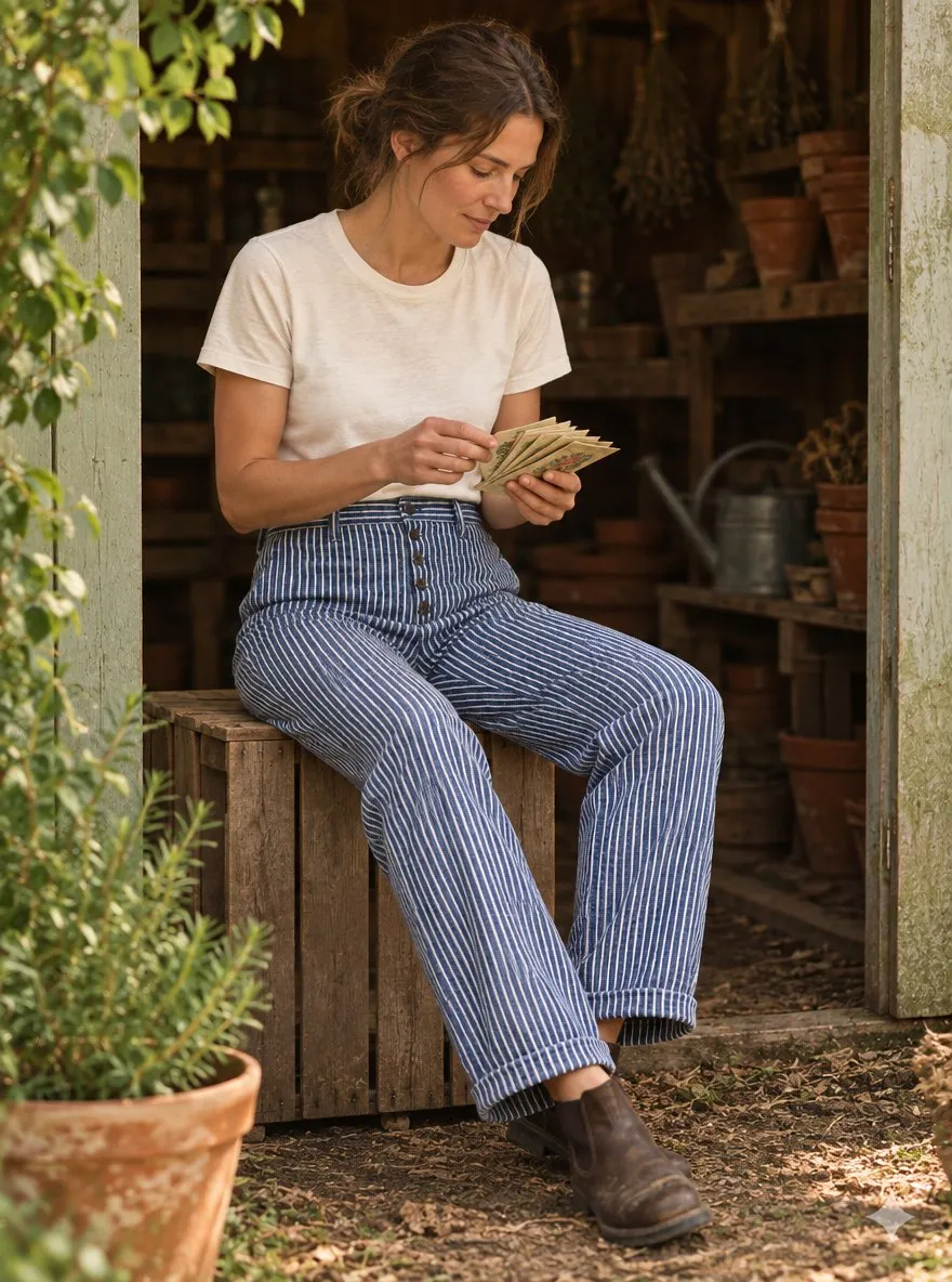 Deck Trousers — Worn in the garden