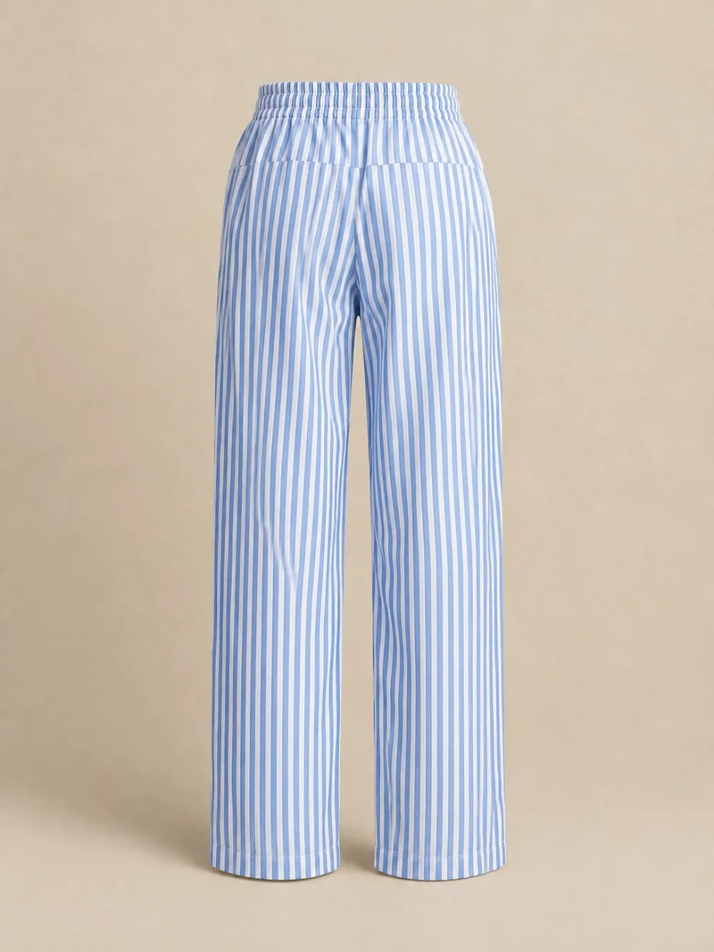 Pull-On Poplin Trousers — Back view