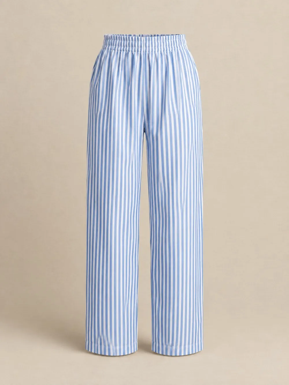 Pull-On Poplin Trousers — Front view