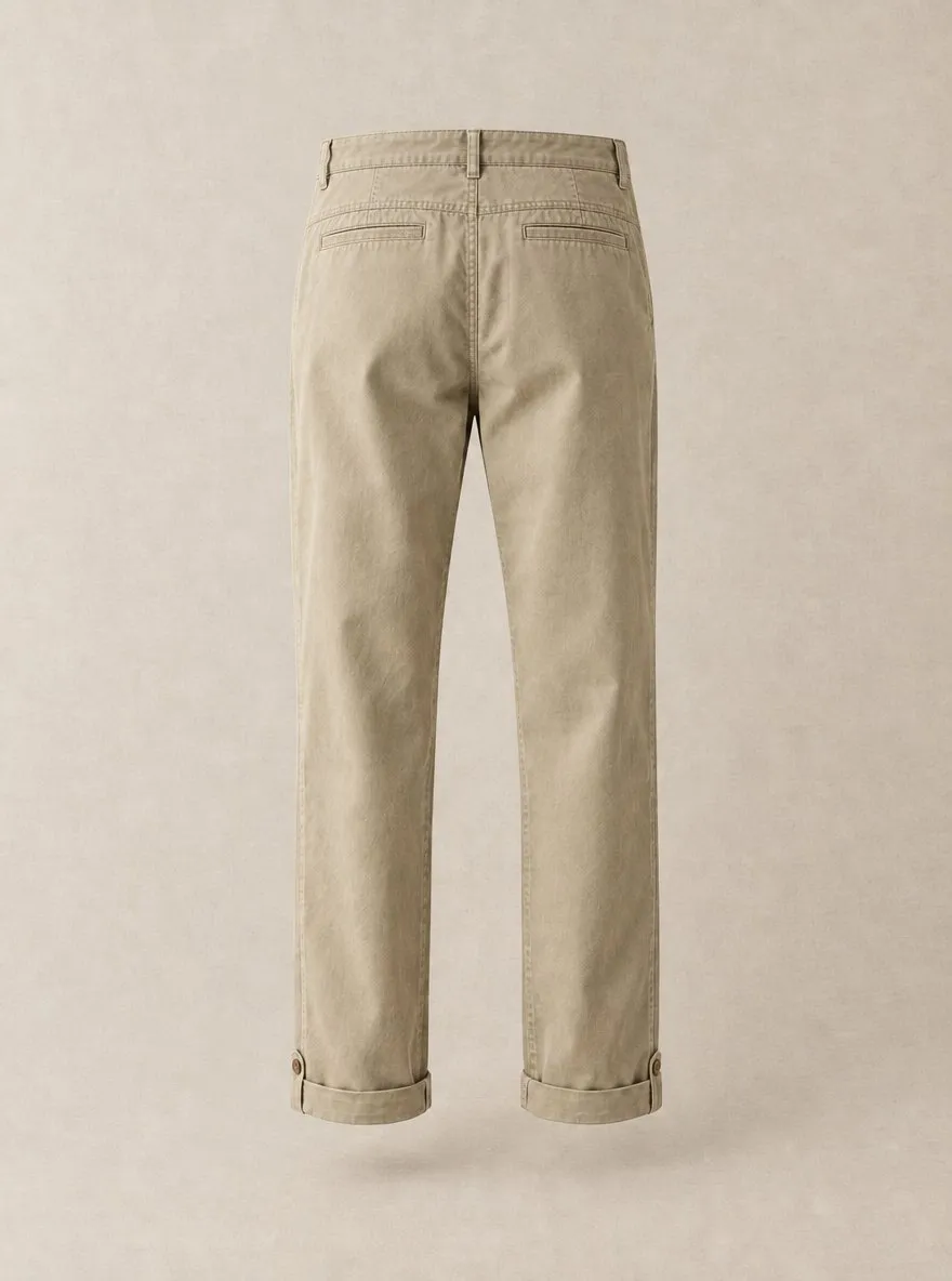 Rolled Hem Chino — Back view