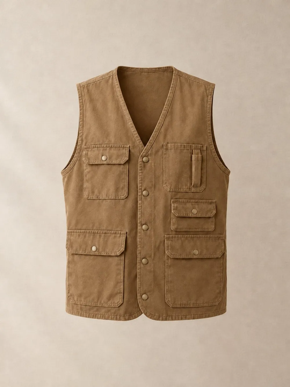 Tool Pocket Vest — Tan
