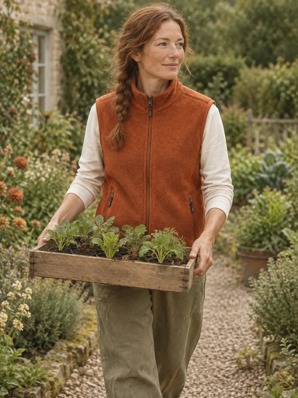 Potting Fleece Vest — Worn in the garden