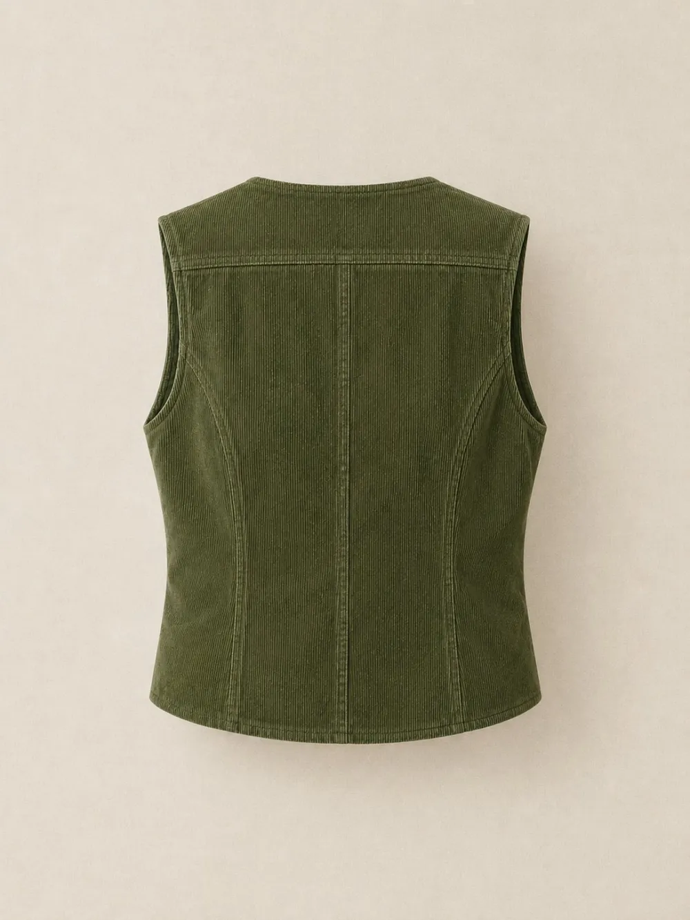 Needlecord Vest — Back view